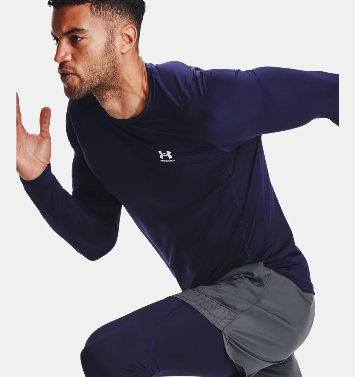 T-shirt manches longues Lycra ColdGear® Under Armour Bleu marine – Image 3